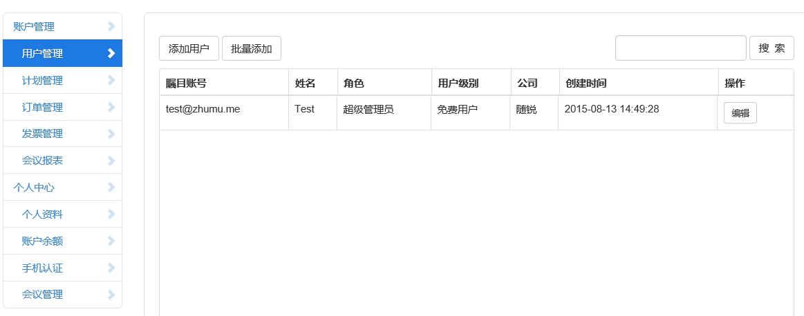矚目視頻會(huì)議軟件用戶(hù)級(jí)別編輯