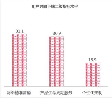 用戶導(dǎo)向下轄二級(jí)指標(biāo)水平