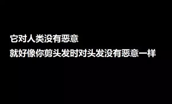 它對人類沒有惡意